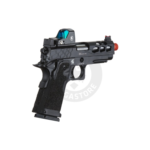 Lancer Tactical Stryk Hi-Capa 4.3 Gas Blowback Airsoft Pistol w/ Micro Red Dot Sight (Black)