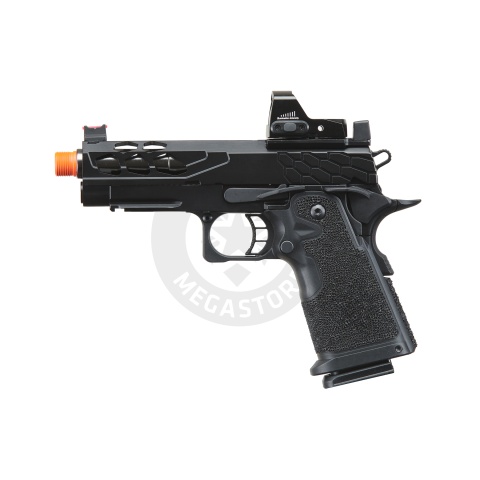 Lancer Tactical Stryk Hi-Capa 4.3 Gas Blowback Airsoft Pistol w/ Red Dot Sight (Black)