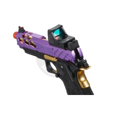 Lancer Tactical Stryk Hi-Capa 4.3 Gas Blowback Airsoft Pistol w/ Reflex Red Dot Sight - (Black, Purple, & Gold)