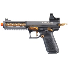 Lancer Tactical x Tandemkross CTHULHU Gas Blow Back Pistol w/ Red Dot Reflex Sight - (Black / Gold)