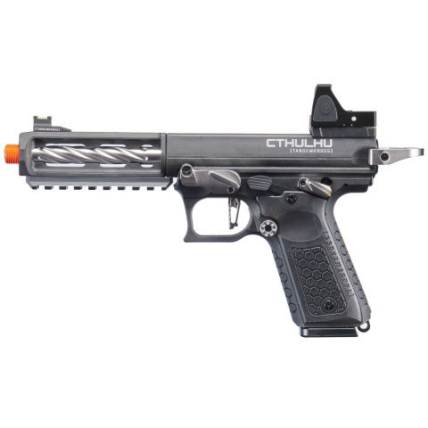 Lancer Tactical x Tandemkross CTHULHU Gas Blow Back Pistol w/ Red Dot Reflex Sight - (Black/Silver)