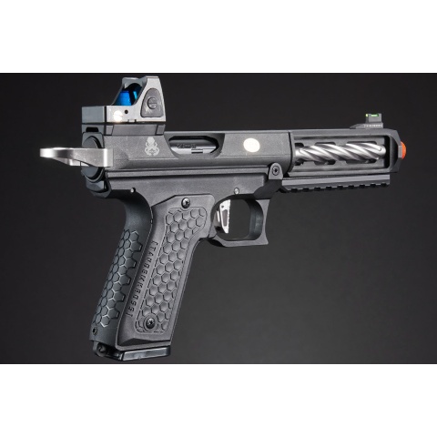 Lancer Tactical x Tandemkross CTHULHU Gas Blow Back Pistol w/ Red Dot Reflex Sight - (Black/Silver)