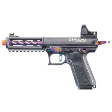 Lancer Tactical x Tandemkross CTHULHU Gas Blow Back Pistol w/ Red Dot Reflex Sight - (Black/Titanium)