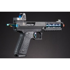 Lancer Tactical x Tandemkross CTHULHU Gas Blow Back Pistol w/ Red Dot Reflex Sight - (Black/Titanium)