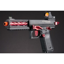Lancer Tactical x Tandemkross CTHULHU Gas Blow Back Pistol w/ Red Dot Reflex Sight - (Black/Red)