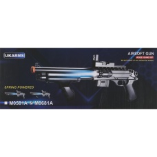 UK Arms Spring M0681A Spring Powered Pump Action Shotgun w/ Red Dot Sight and Flashlight (Color: Black)