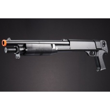 UKARMS M183A1 Spring Shotgun w/ 4 Bullet Shells, Pistol Grip - (Black)
