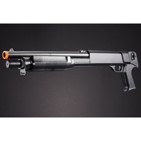 UKARMS M183A1 Spring Shotgun w/ 4 Bullet Shells, Pistol Grip - (Black)