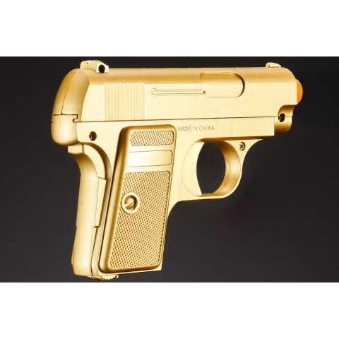 Lancer Tactical M222 Spring Powered Airsoft Pistol (Color: Gold)