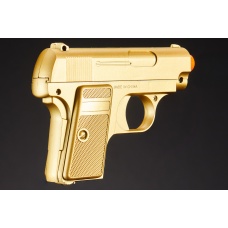 Omega Dual Spring Powered Airsoft Pistols (Color: Black & Gold)