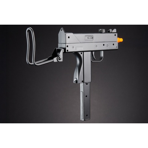 Double Eagle Airsoft M42F Spring Uzi Pistol w/ Foldable Stock - BLACK