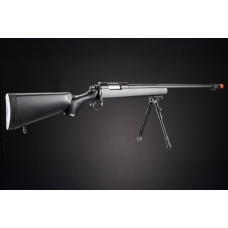 Well Airsoft VSR 10 BOLT Action Rifle w/ Bipod Fluted Barrel - BLACK