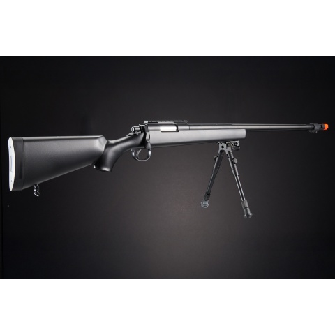 Well Airsoft VSR 10 BOLT Action Rifle w/ Bipod Fluted Barrel - BLACK