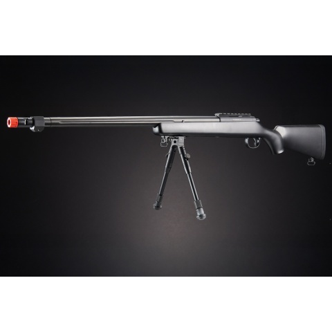 Well Airsoft VSR 10 BOLT Action Rifle w/ Bipod Fluted Barrel - BLACK