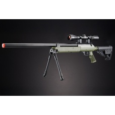 WellFire MB13D APS SR-2 Metal Sniper Rifle w/ Scope & Bipod - OD