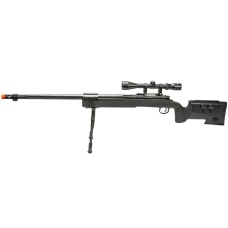 WellFire M40A5 Bolt Action Airsoft Sniper Rifle w/ Scope and Bipod (Color: Black)