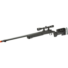WellFire MB17BA Bolt Action Airsoft Sniper Rifle w/ Scope (Color: Black)