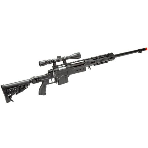 WellFire MB4412BA Bolt Action Airsoft Sniper Rifle w/ Scope (Color: Black)