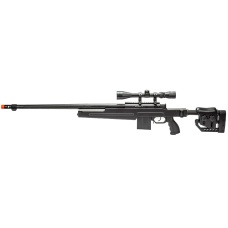 WellFire MB4415BA Bolt Action Airsoft Sniper Rifle w/ Scope (Color: Black)