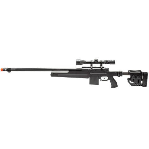 WellFire MB4415BA Bolt Action Airsoft Sniper Rifle w/ Scope (Color: Black)