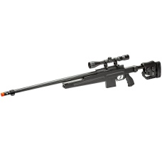 WellFire MB4415BA Bolt Action Airsoft Sniper Rifle w/ Scope (Color: Black)