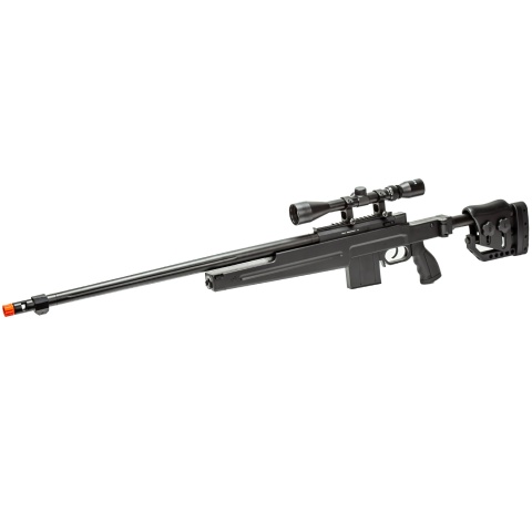 WellFire MB4415BA Bolt Action Airsoft Sniper Rifle w/ Scope (Color: Black)
