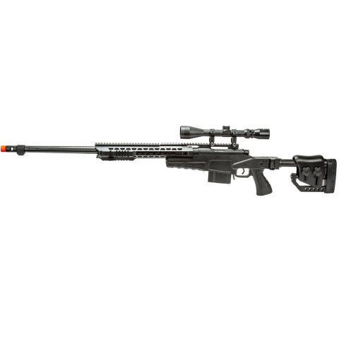 WellFire MB4419-2BA Bolt Action Airsoft Sniper Rifle w/ Scope (Color: Black)