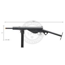 AGM Airsoft MP058 MKII STEN AEG WWII British Full Metal SMG - BLACK