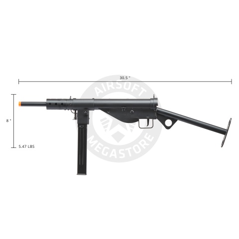 AGM Airsoft MP058 MKII STEN AEG WWII British Full Metal SMG - BLACK