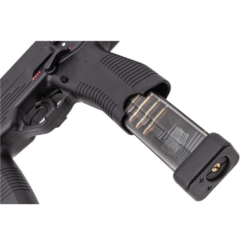 Maruyama MP-IX MP9 Type Gas Blowback Airsoft SMG w/ QD Tracer-Compatible Silencer - (Black)