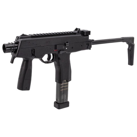 Maruyama MP-IX MP9 Type Gas Blowback Airsoft SMG w/ QD Tracer-Compatible Silencer - (Black)
