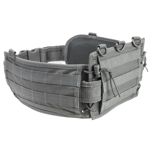 NcStar Low-Profile MOLLE Battle Belt w/ QD Combat Belt - (Urban Gray)