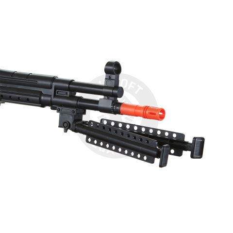 AMA MP44 Spring Airsoft Rifle w/ Bipod, Scope, Laser (Color: Black / Faux Wood)