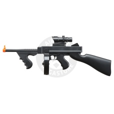 UK Arms Airsoft M1A1 Spring Tommy Gun with Drum Magazine (Color: Black)