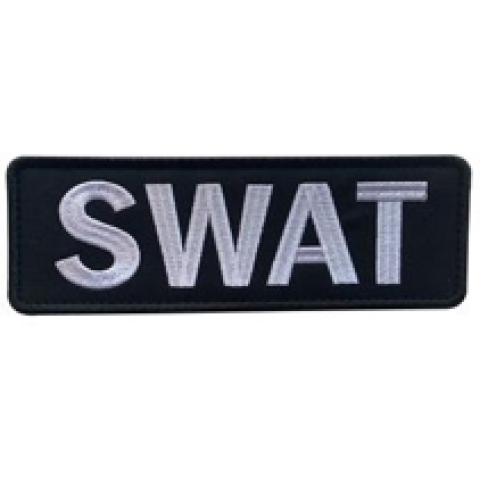 Embroidery SWAT Patch Black and White