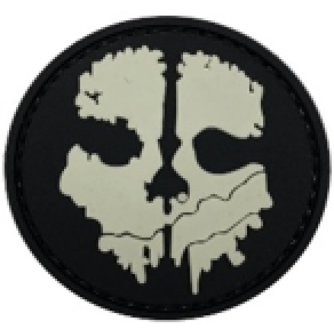 Ghost Skull PVC Patch Glow in the Dark