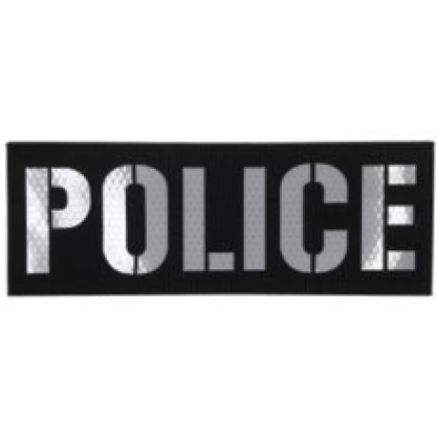 POLICE Patch with Reflective Leather Black