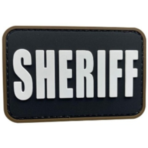 Sheriff PVC Patch Black and White