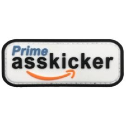 “Prime Asskicker” PVC Patch White Background