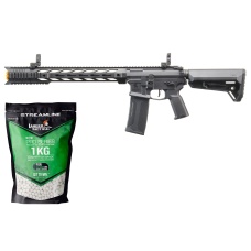 Lancer Tactical Gen 2 M4 SPR Interceptor AEG w/ Ambidextrous NSR Receiver & NSR Stock - (Black) - Gen 2 Starter Bundle