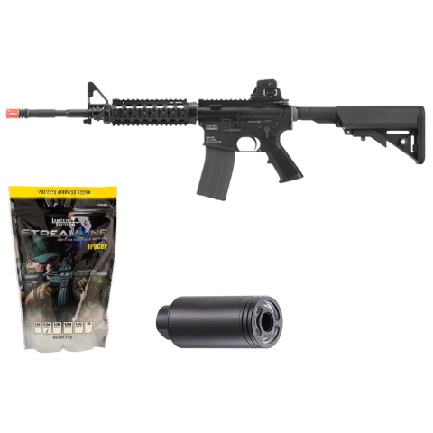 KWA M4A1 RIS LM4 PTR Gas Blowback GBBR Full Metal Airsoft Rifle - Tracer/BB Bundle