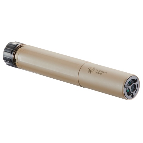 PTS Airsoft Dead Air Sandman-L Mock Suppressor w/ PTS Dead Air Keymo Flash Hider & Tracer - (FDE)