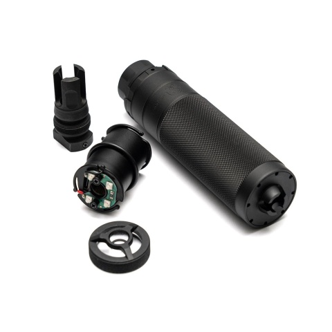 PTS Dead Air Sierra 5 Tracer Mock Suppressor with Xeno QD Mount and Flash Hider