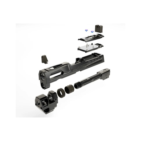 PTS Killer Innovations Velocity V1 Slide and Barrel Conversion Kit for SIG AIR P320 M18 & X Carry GBB Pistols - (Gray)