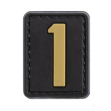 Number 1 PVC Patch (Color: Tan)