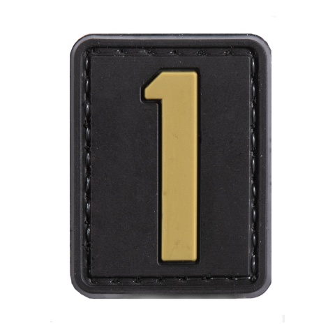 Number 1 PVC Patch (Color: Tan)