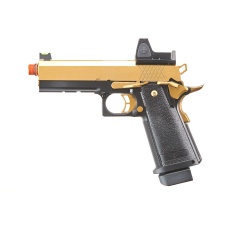 Raven Airsoft 4.3 Hi Capa + Micro Red Dot - Black & Gold