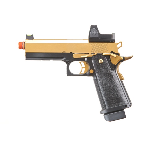 Raven Airsoft 4.3 Hi Capa + Micro Red Dot - Black & Gold