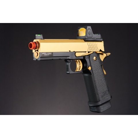 Raven Airsoft 4.3 Hi Capa + Micro Red Dot - Black & Gold