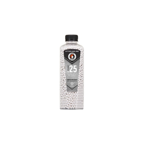 Lancer Tactical 5050 Round 0.25g Streamline Competition Grade BB Bottle (Color: White)